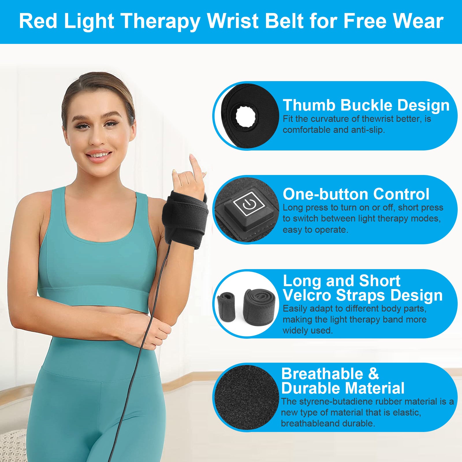 Lumira Relief Band — Red Light & Heat Physiotherapy Sports Wrap