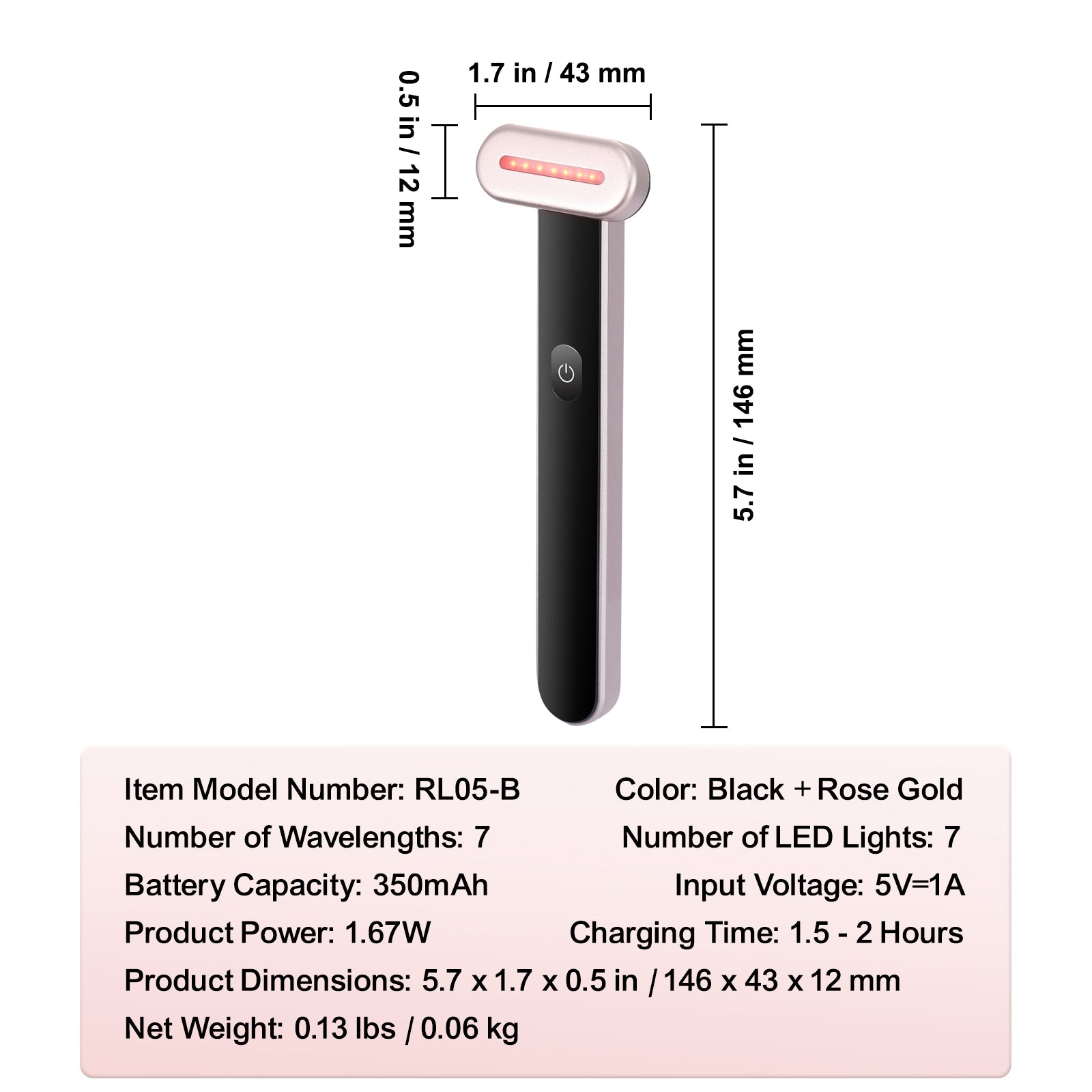 Lumira Glow Wand — 7-in-1 Red Light Therapy Face Wand